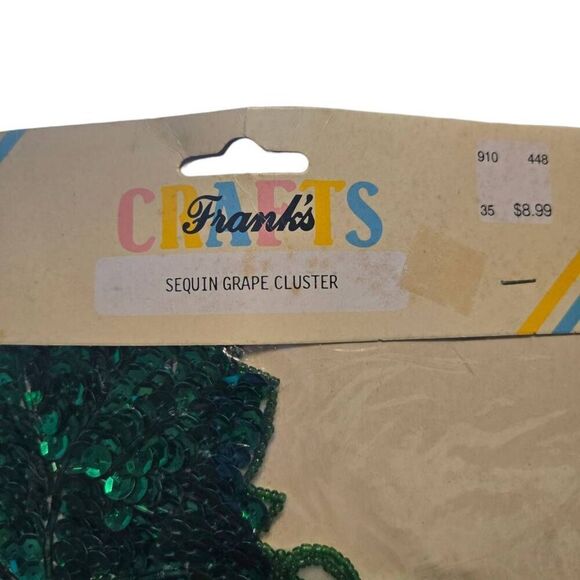 Vintage Frank crafts Sequin Grape Cluster Applique - Picture 5 of 5
